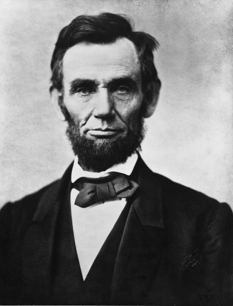 A photographic portrait of Abraham Lincoln