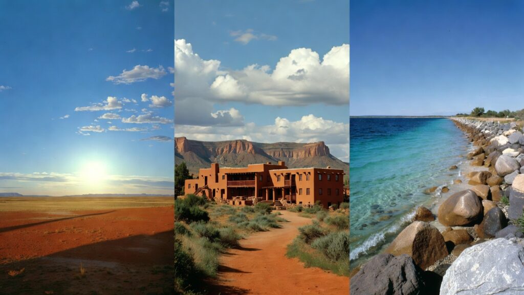 Marfa, Texas, Taos Pueblo, New Mexico, Mackinac Island, Michigan