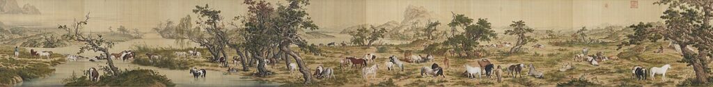 Detail from the handscroll One Hundred Horses