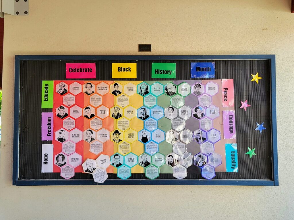 Black History month signage at Saint Edward's School 20230310 101320