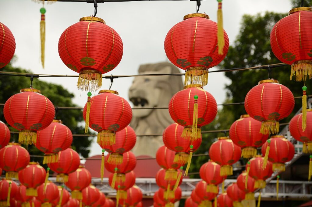 Chinese New Year lantern decorations in Sentosa, Singapore