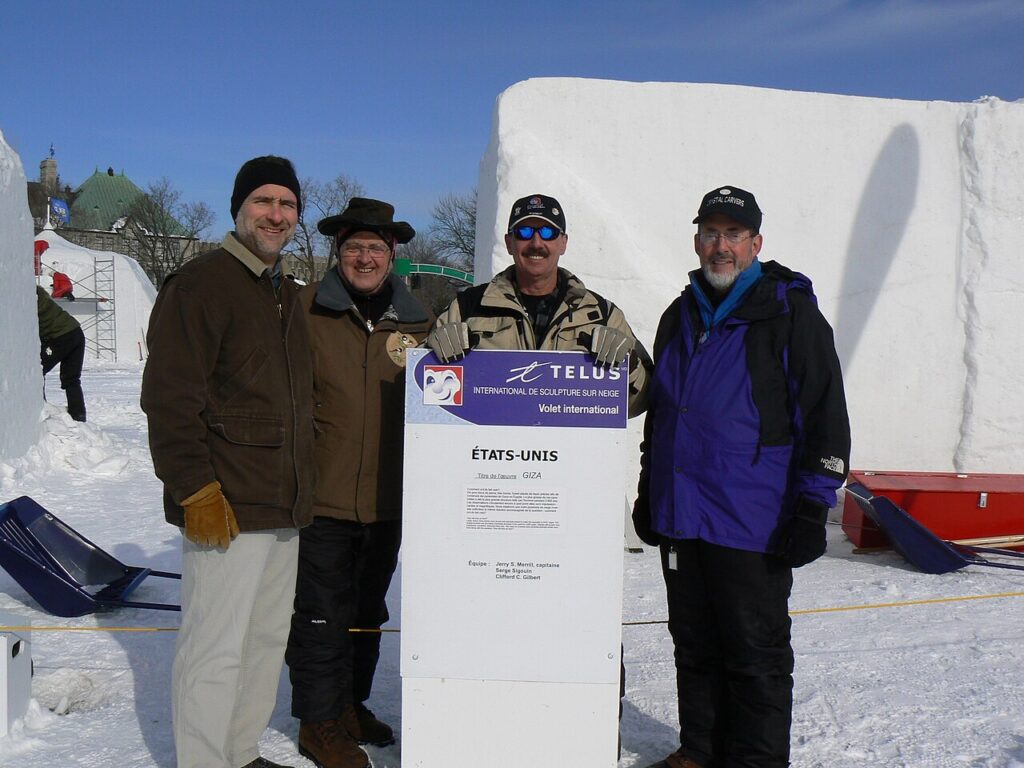 Consul General Fetter & the U.S. Ice Sculpture Team at the Quebec City Winter Carnival (4331236552)