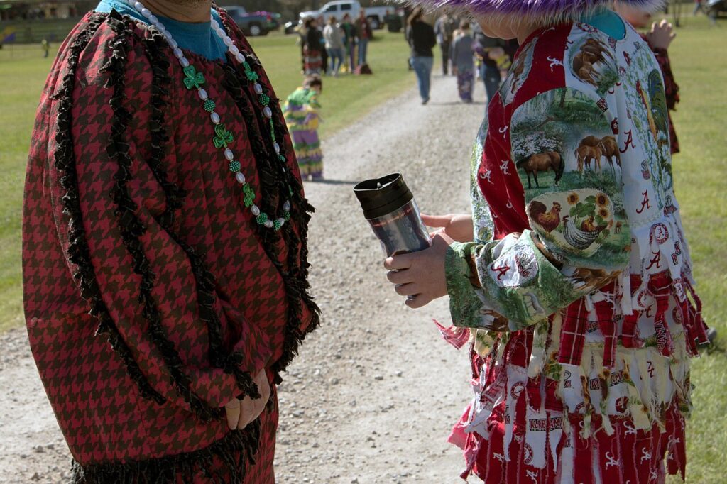 Costumes at Courir de Mardi Gras in Church Point, Louisiana - 2017