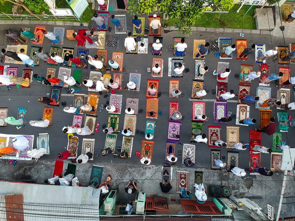 Eid al-Fitr prayer at the Al-Hikmah Kebonsari Mosque