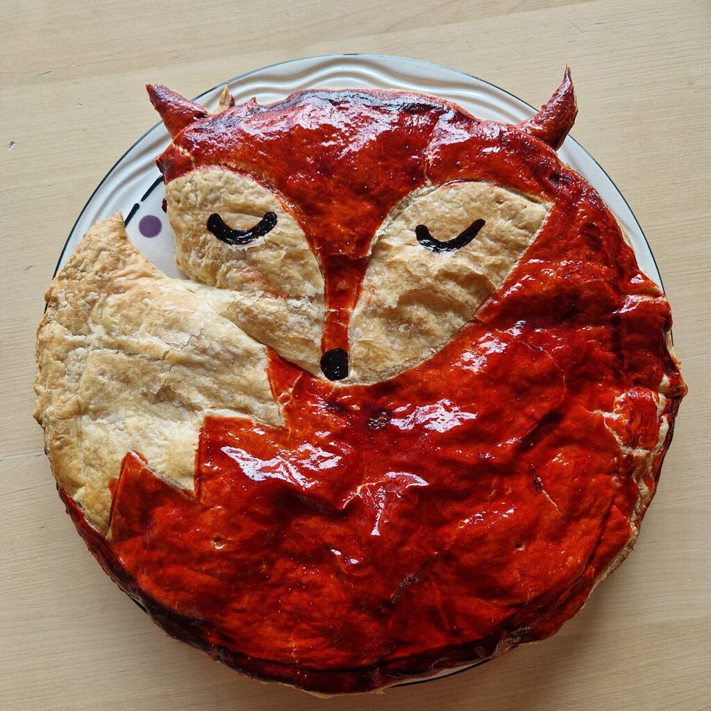 Galette des rois en forme de renard