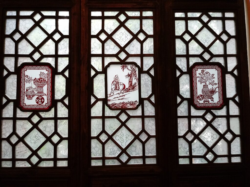 Chinese paper cutting (jianzhi) window decoration