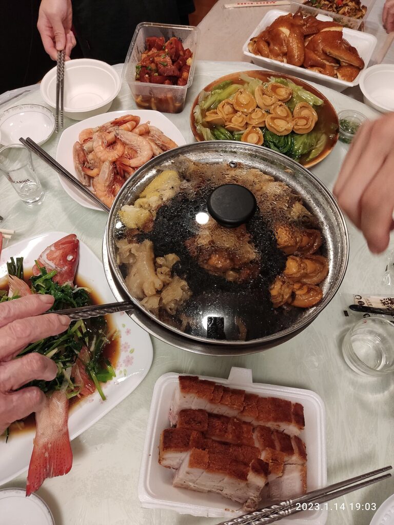 A Chinese New Year reunion dinner in Hong Kong