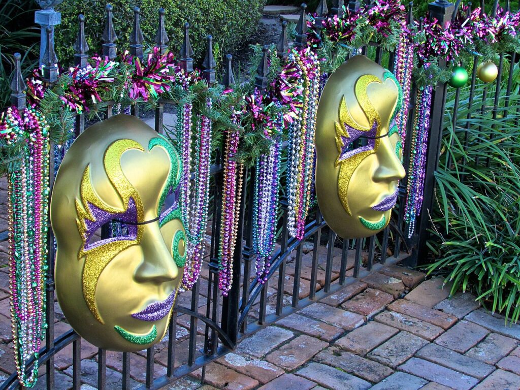 Mardi Gras decorations in Galveston Texas 2015 01