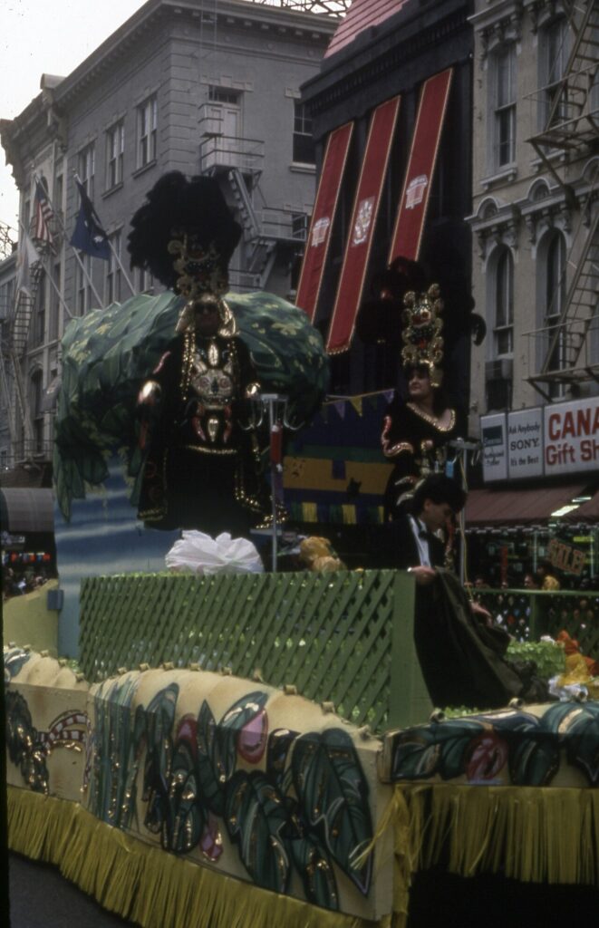 Mardi Gras parade - Float on Canal Street, New Orleans, 1982