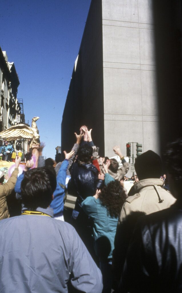 Mardi Gras parade crowds, New Orleans, 1986