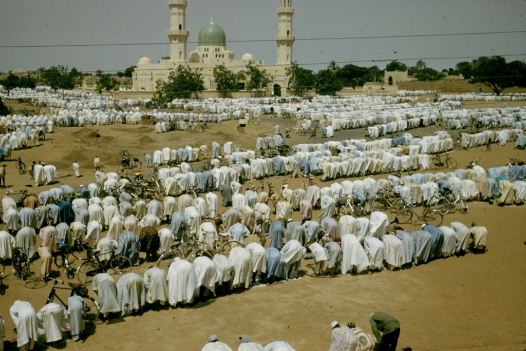 Muslims at prayer at Central Mosque of Kano, Nigeria