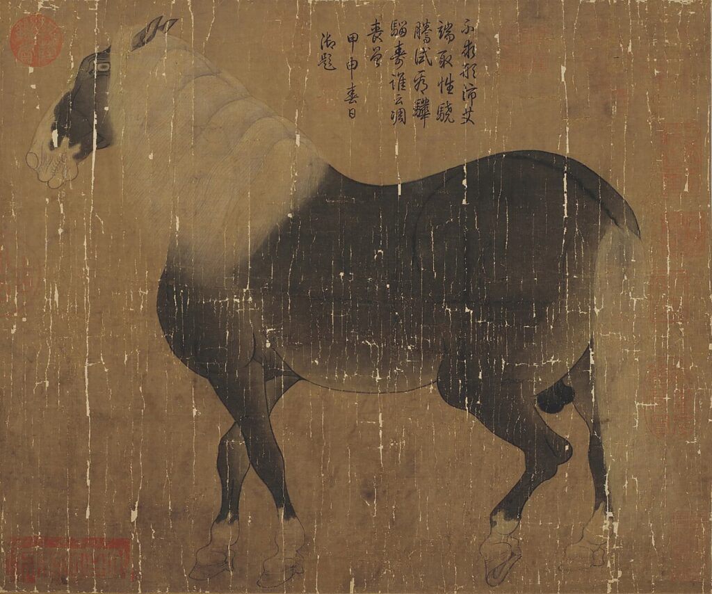 A Tang dynasty horse painting attributed to Han Gan