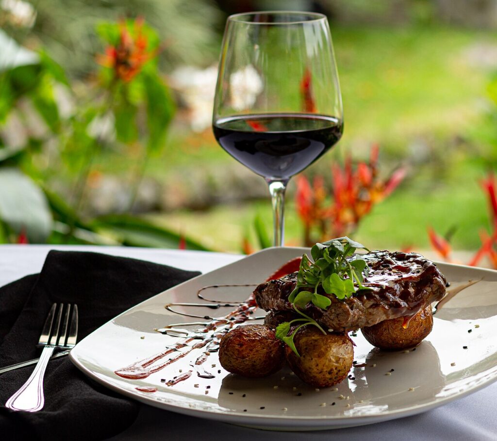 A home-cooked main course for a Valentine's dinner