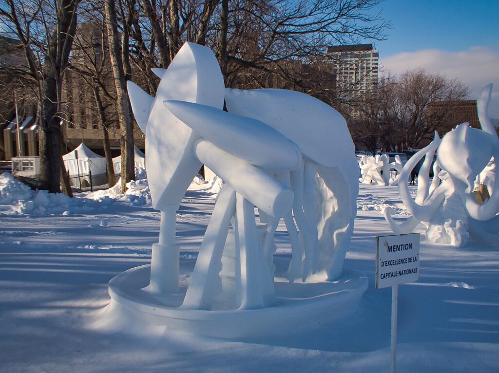 Scuplture sur glace