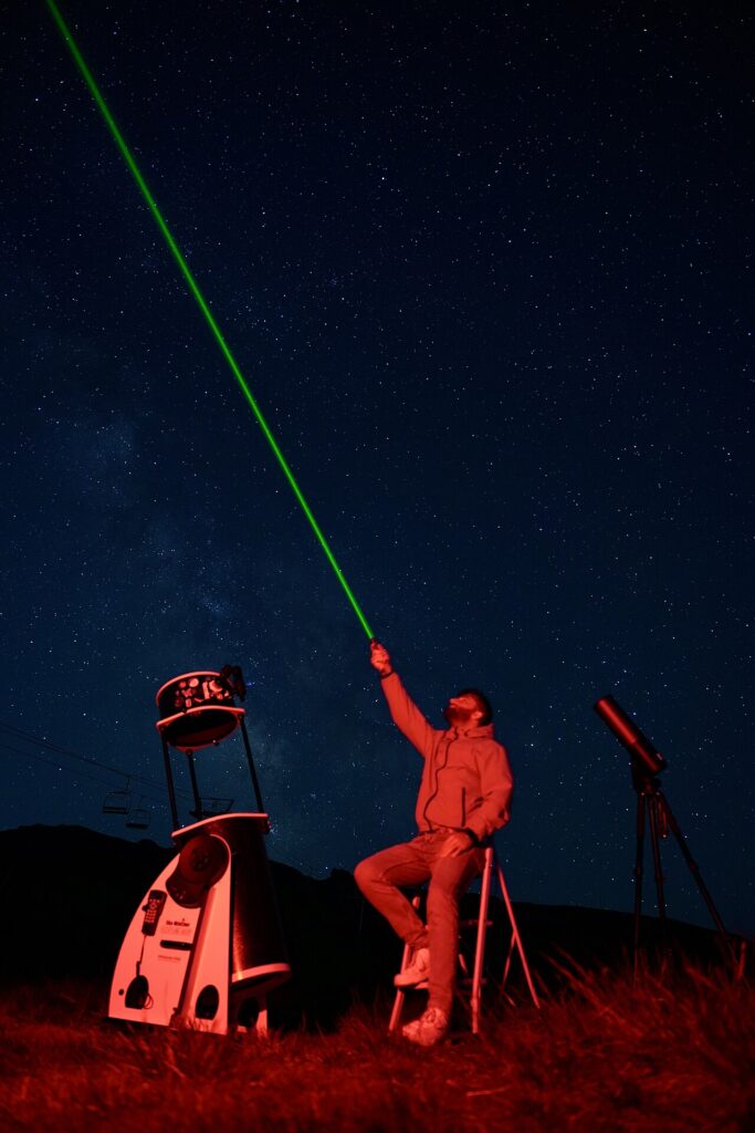 Stargazing through a telescope, a free Valentine's date idea