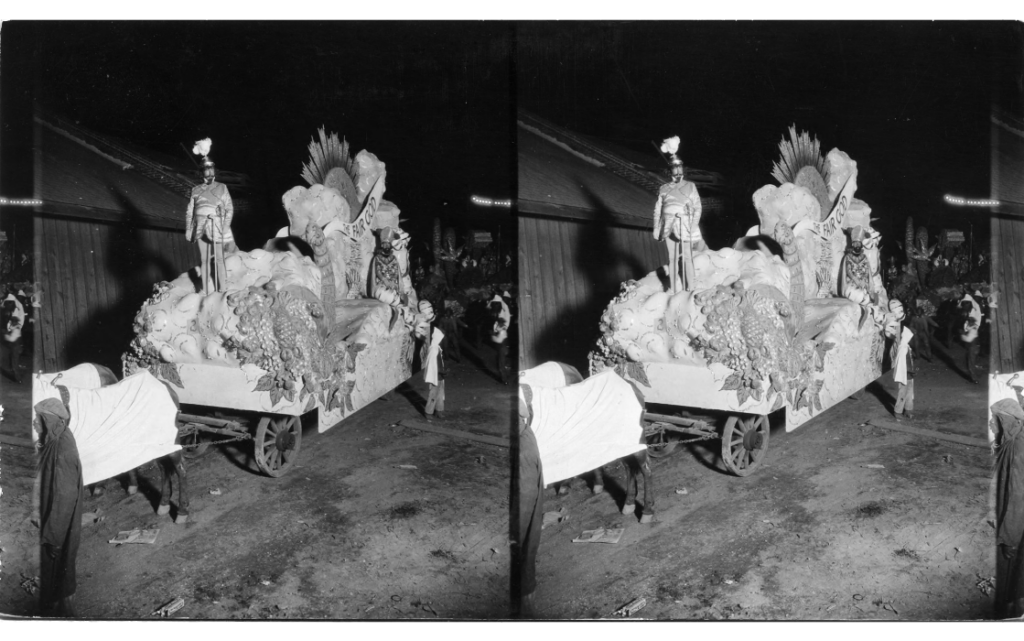 Proteus Parade Float New Orleans Mardi Gras 1926 Stereo View