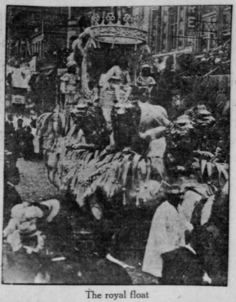 Rex Royal Float, New Orleans Mardi Gras 1914
