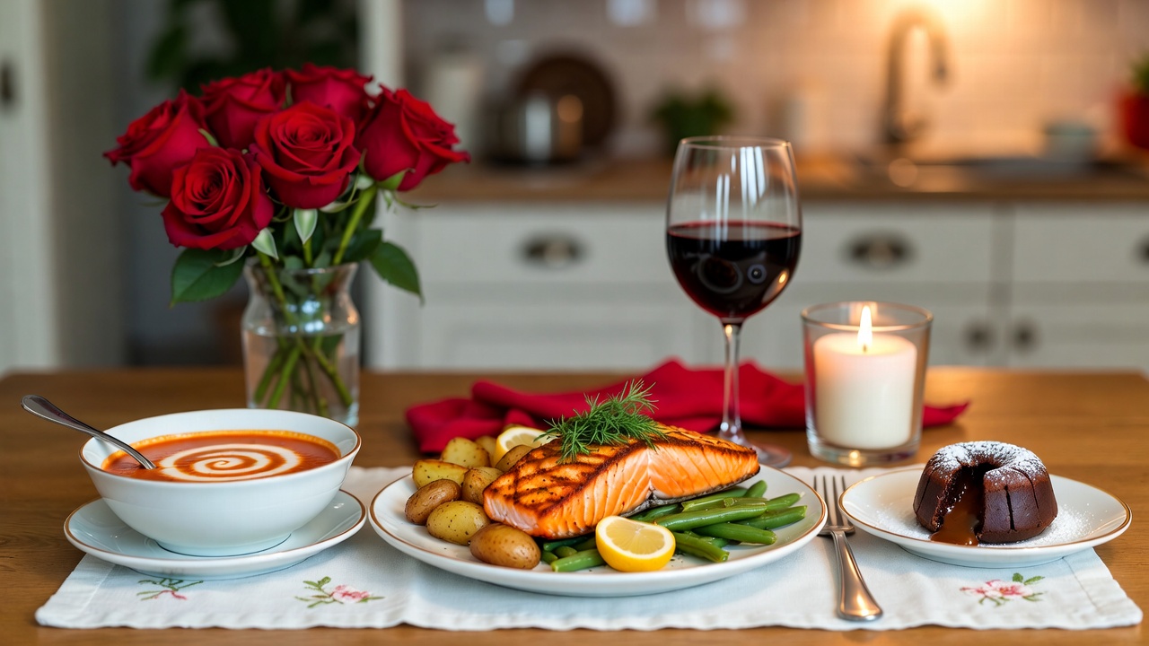 The Perfect 3-Course Homemade Valentine’s Dinner Menu for 2026
