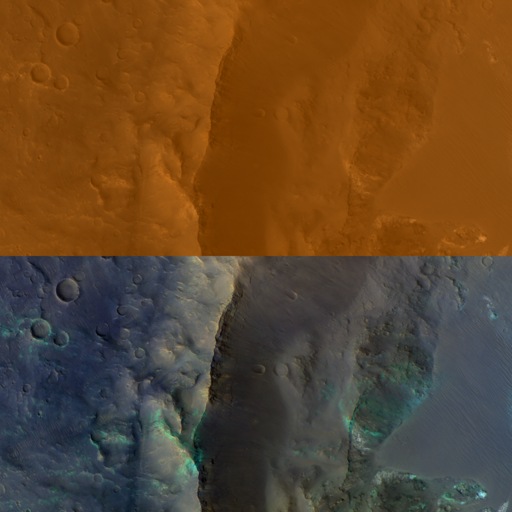 Alga Crater rim – comparing processing techniques ESA24757984
