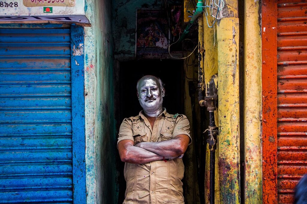 Celebrating holi festival in Bangladesh 50