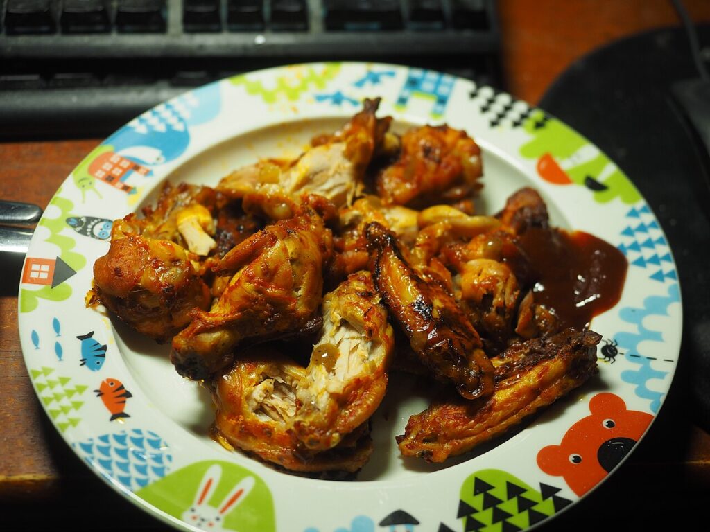 Chicken wings as a night snack