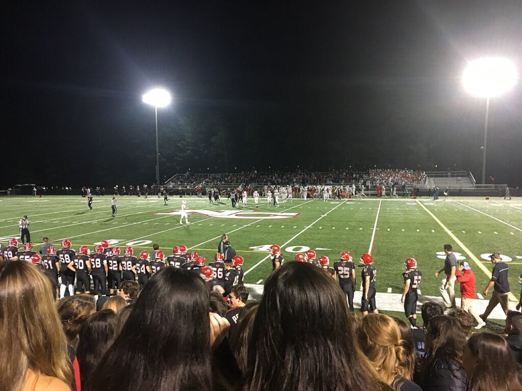 High School Football Game at New Canaan High School, CT