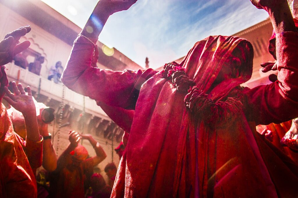 Holi festival, Vrindavan, Mathura, Uttar Pradesh, India (2018)