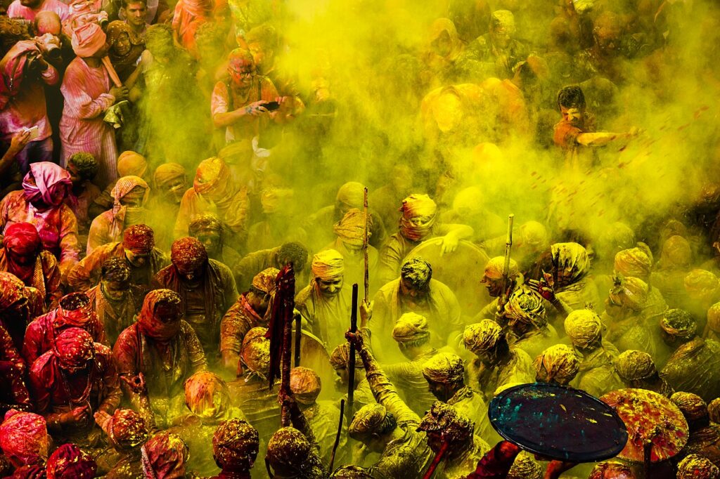 Holi festival, Vrindavan, Mathura, Uttar Pradesh, India (2018) 1