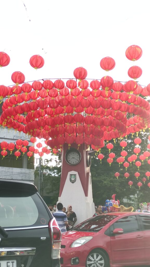 Lantern decorations for Chinese New Year