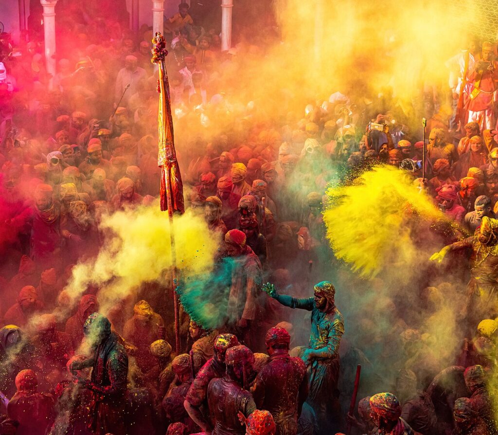 Lathmar Holi 2022 in Nandgaon, Uttar Pradesh (edited)