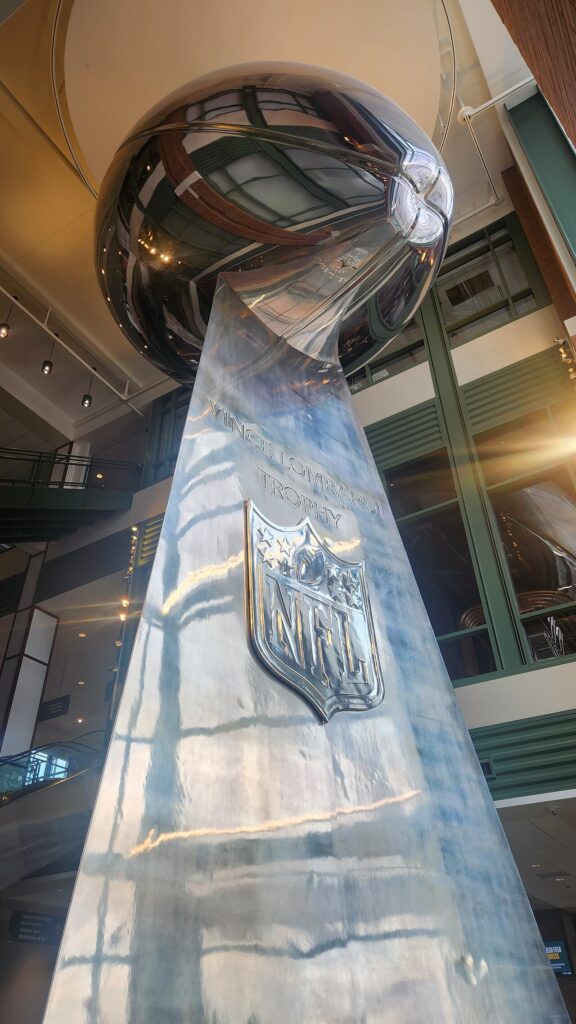 Lombardi Trophy at Lambeau Field