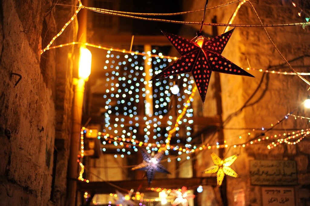 Ramadan decorations. Jerusalem by night 060 - Aug 2011