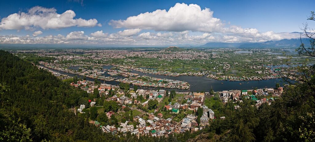 A panorama of Srinagar, Kashmir