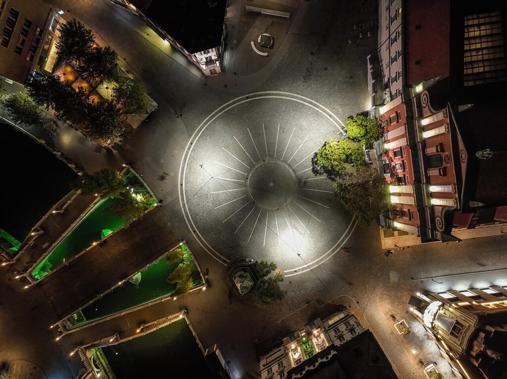 Preseren Square and the Triple Bridge in Ljubljana, Slovenia