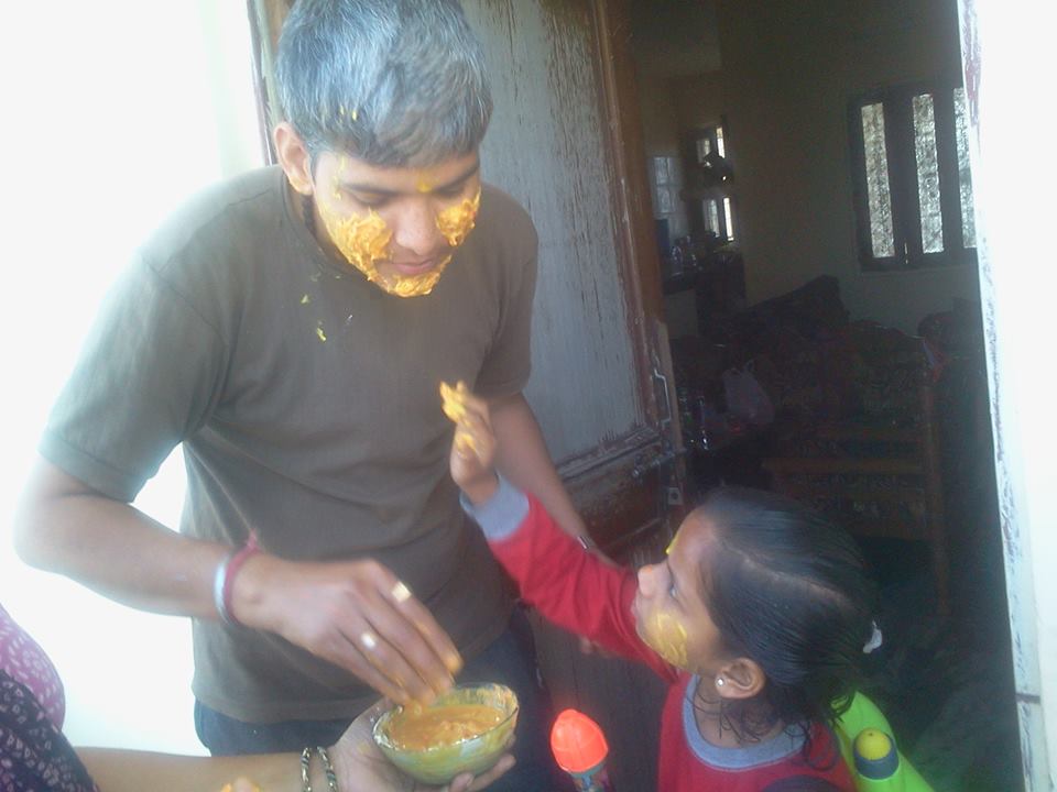 Playing Holi with natural colours