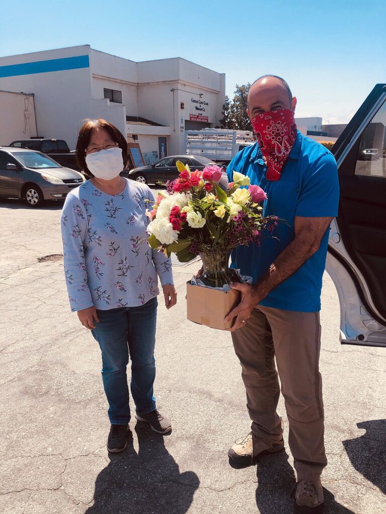 Jimmy Panetta getting flowers for Mother's Day 02