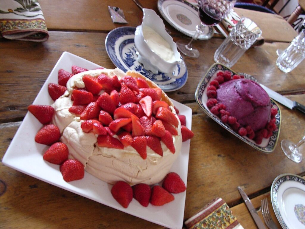 Pavlova, an Australian Christmas dessert