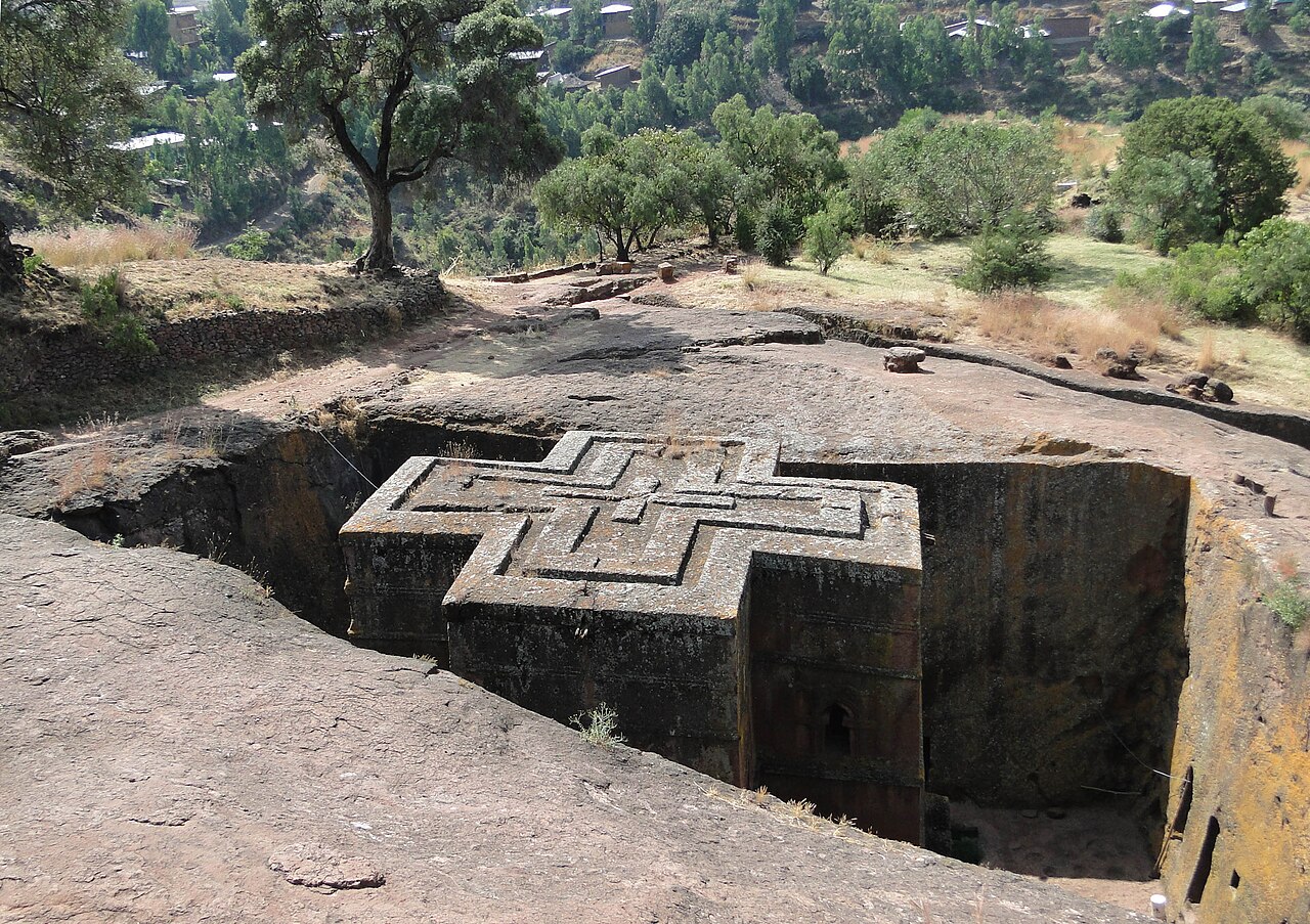The rock-hewn Church of Saint George at Lalibela, Ethiopia