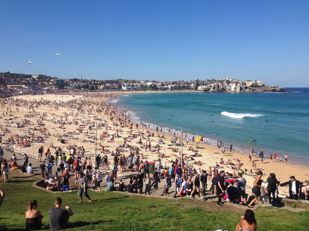 Bondi Beach on a sunny summer day