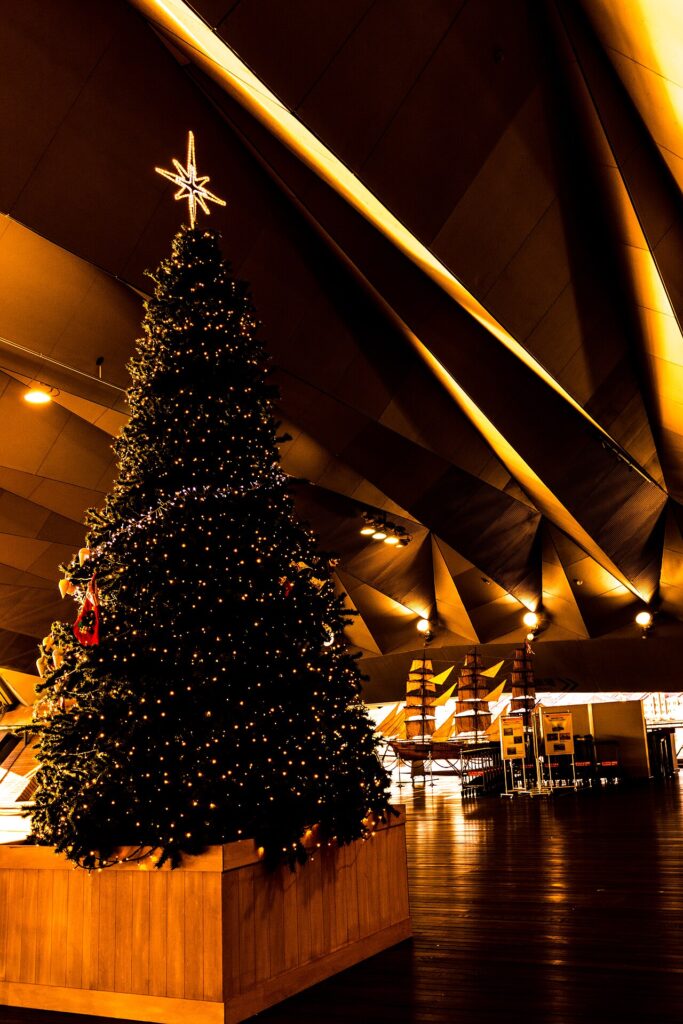 A Christmas tree at Osanbashi Yokohama terminal