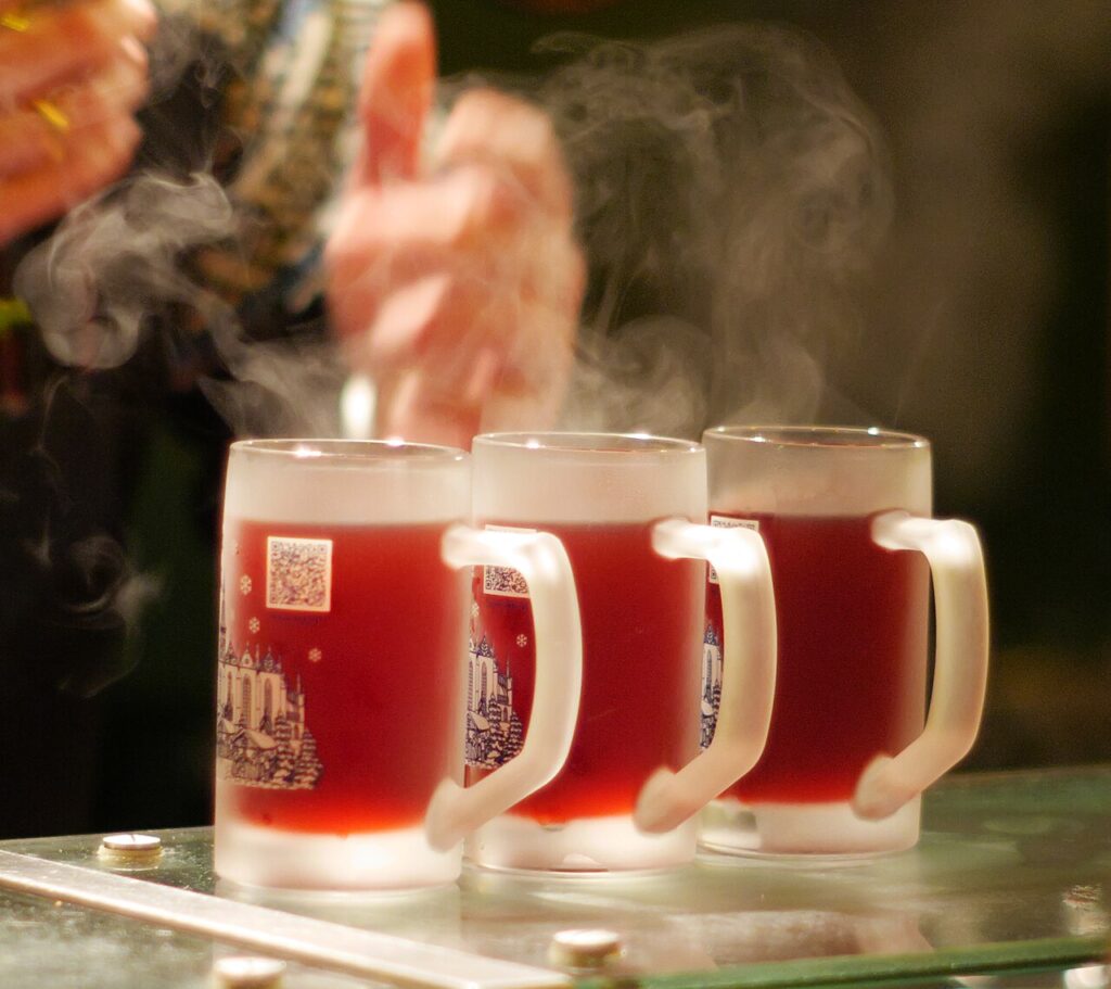Mulled wine at a German Christmas market
