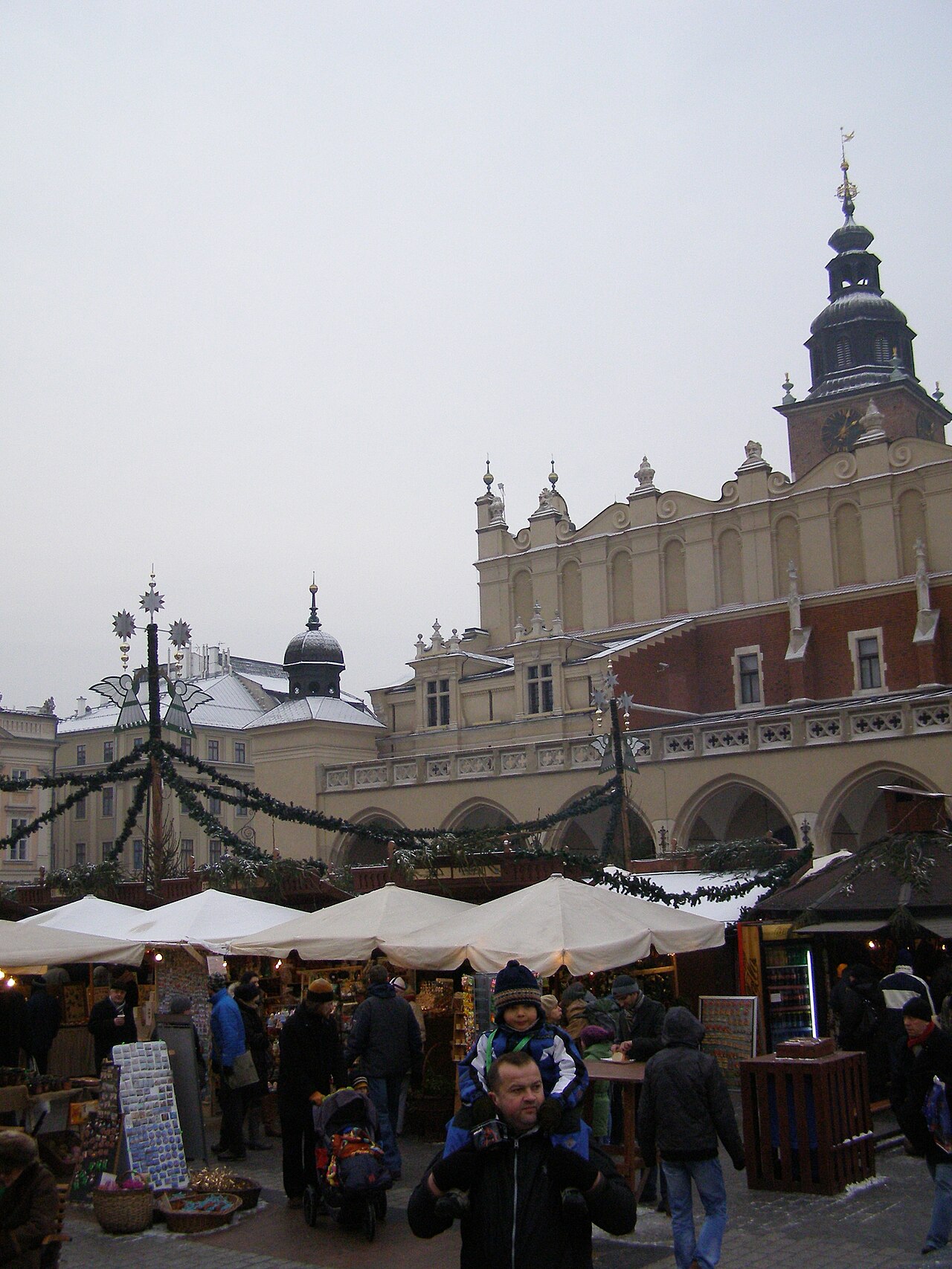 Christmas market on the Main Market Square in Krakow, Poland