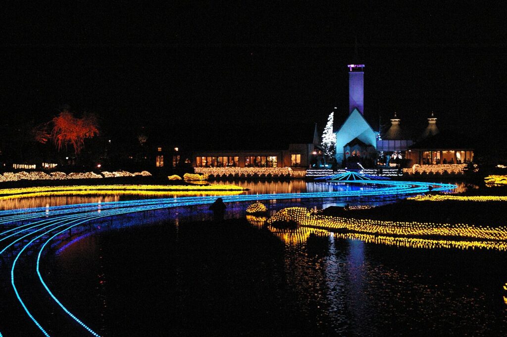 Winter illuminations at Nabana no Sato, Japan
