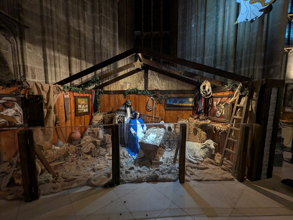 A Nativity scene in Canterbury Cathedral