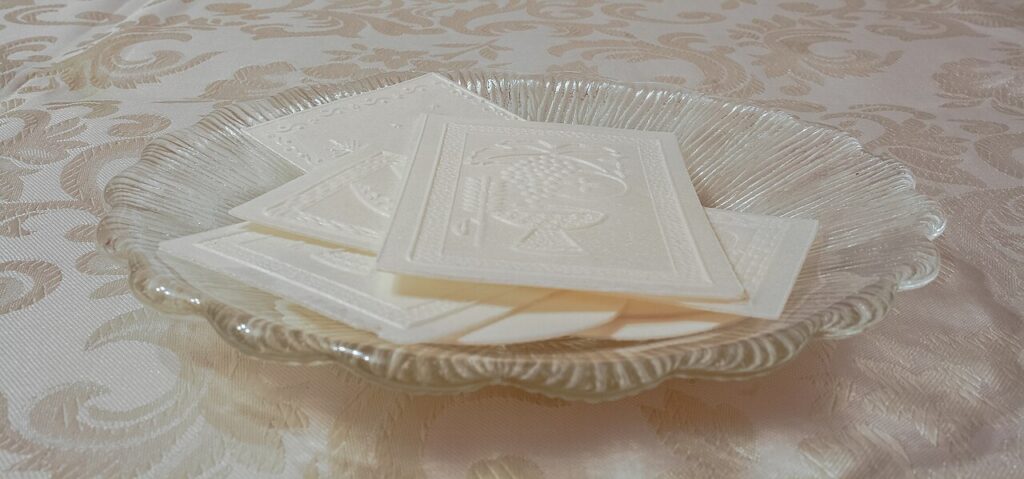 A Polish oplatek Christmas wafer