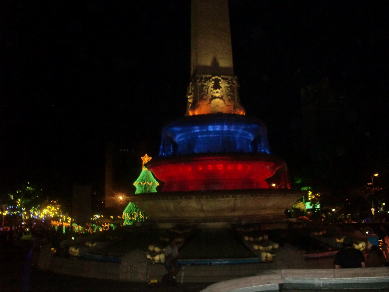 Christmas lights at Plaza Francia, Altamira, in Caracas, Venezuela