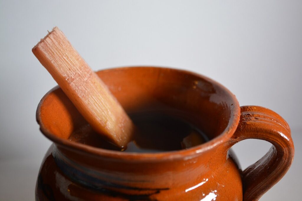A mug of ponche navideno