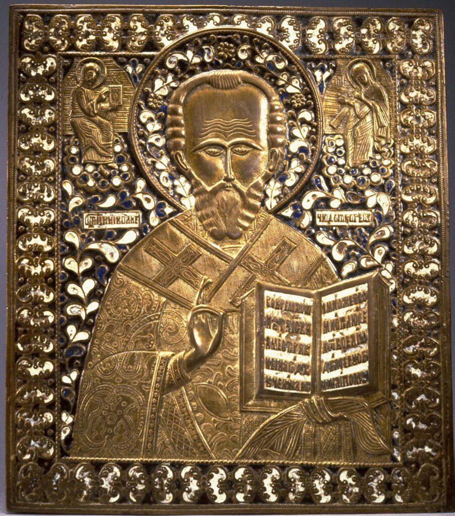 A traditional Russian icon of Saint Nicholas of Myra