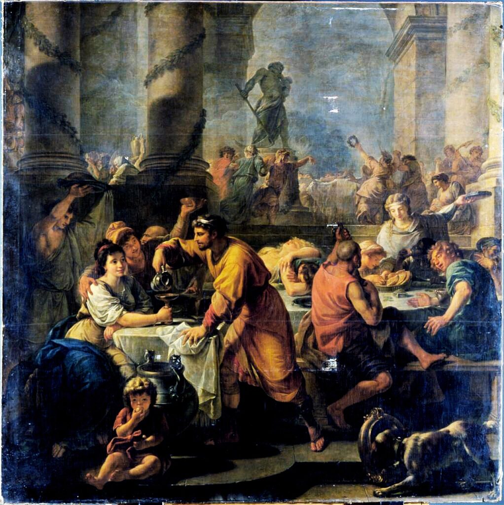 A painting of the ancient Roman festival of Saturnalia