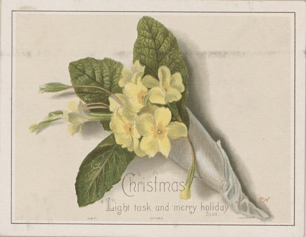 An 1880s Victorian Christmas card